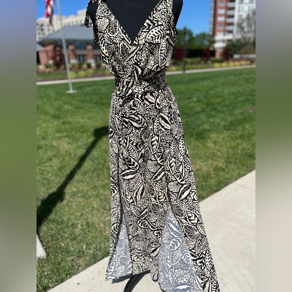 Summer Wide Leg Split Flowy Jumpsuit pit to pit 18in to 21in ONE SIZE fits S/M/L